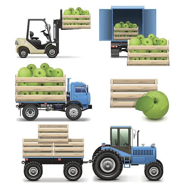 Vector illustration of Vector Agricultural Icons