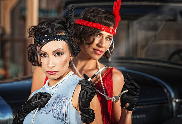 istock Cute Retro Ladies with Gloves 497530599