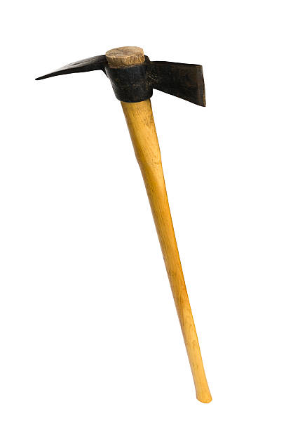 istock Used Cutter Mattock axe with adze (hoe) blade 497531281