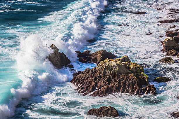 istock Storm in sea, beside the wild rock 497541418