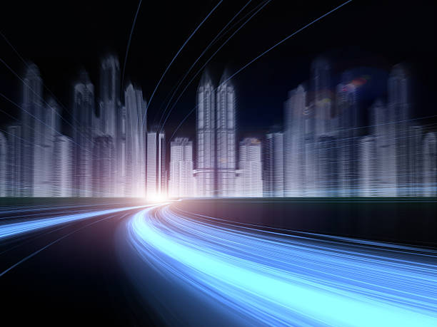 istock Urban highway traffic at night 497541494