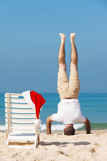 istock Santa at the beach 497541872