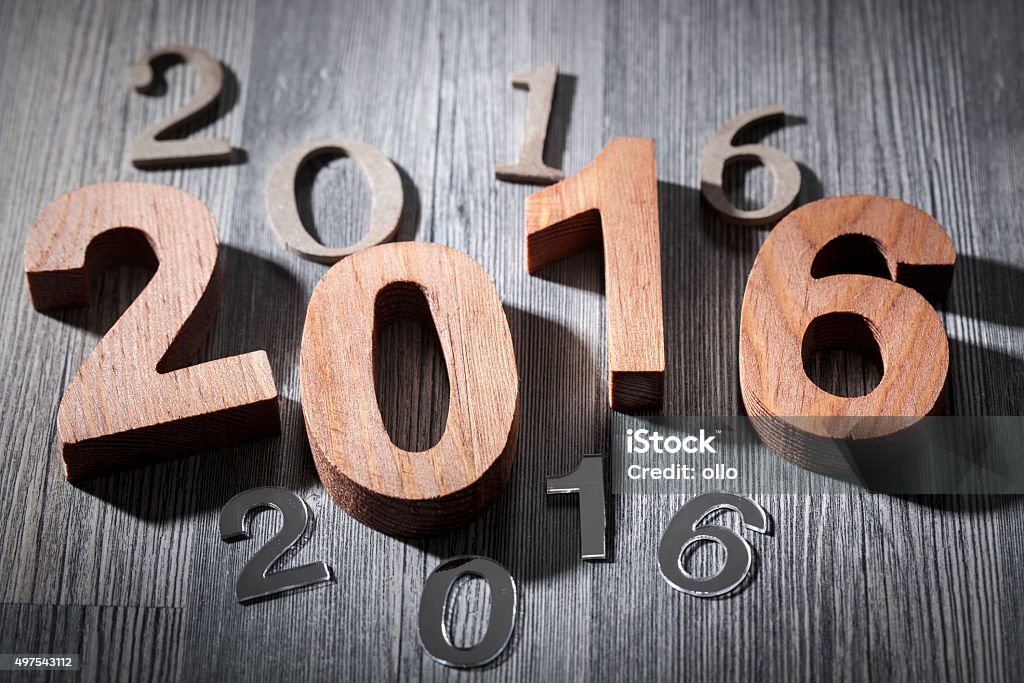 Happy New Year 2016 numbers wooden floor Happy New Year 2016 - numbers on wooden floor 2015 Stock Photo