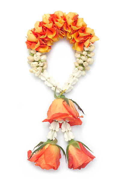 istock Flower garland isolated. 497543823