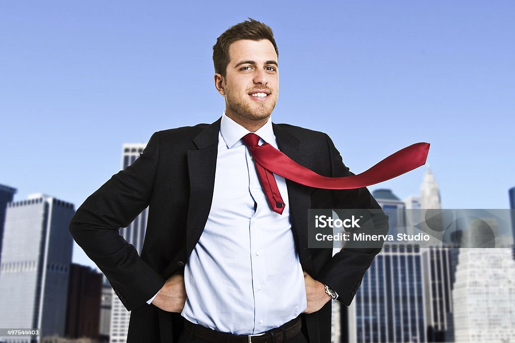 Superhero Businessman posing as a superhero Adult Stock Photo