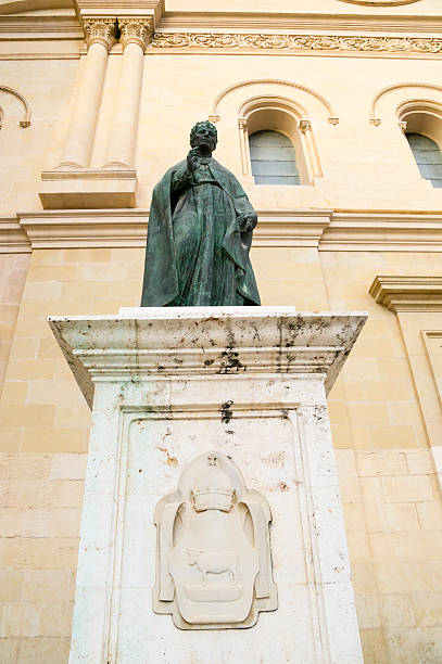 istock cathedral in Xativa, Valencia, Spain. Calixto III statue 497545112