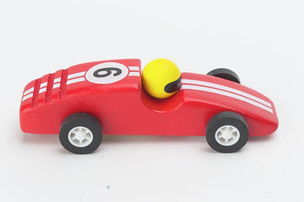 Toy Wooden Racing Car stock photo