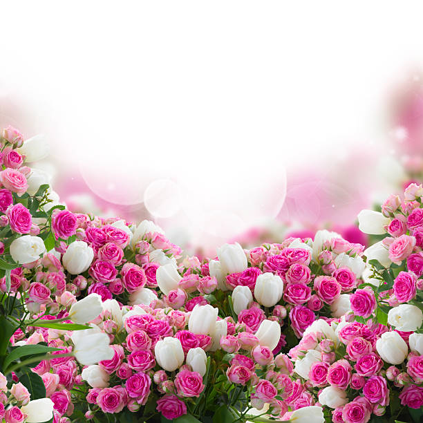 istock bunch of roses and  tulips flowers 497546132