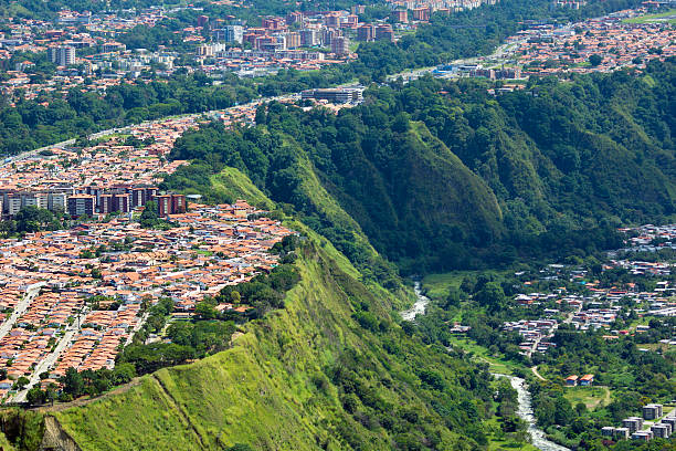 The city of Merida seen from a hill, Venezuela The city of Merida seen from a hill, Venezuela merida venezuela stock pictures, royalty-free photos & images