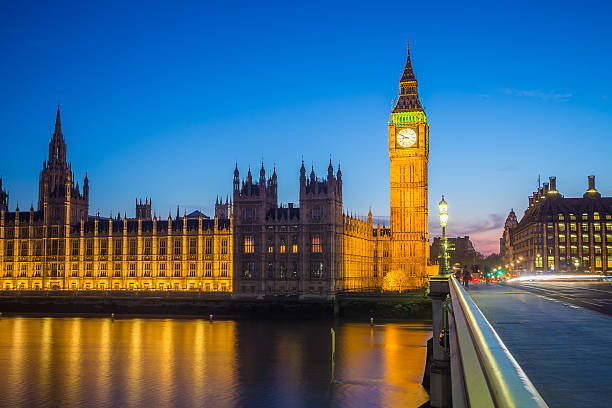 istock Big Ben with Parliament at blue hour, London, UK 497546612