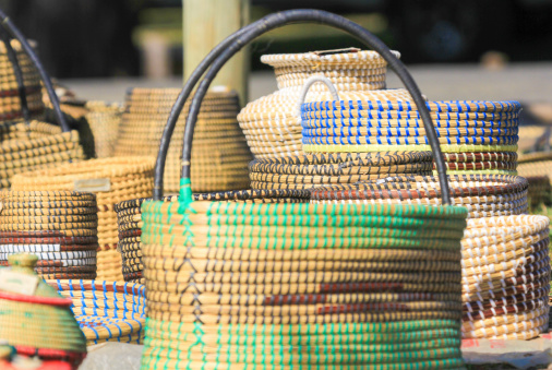 Woven baskets in the DRakensberg