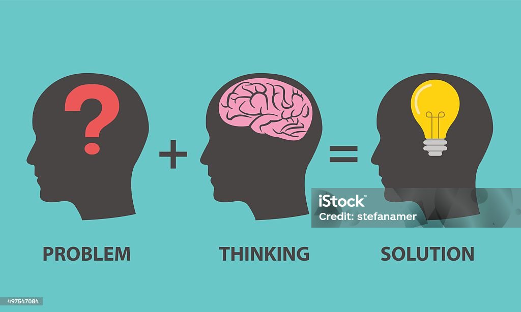 Problem Into Solution Problem Solution Concept Showing Problems Solving Using Brain Stock ...