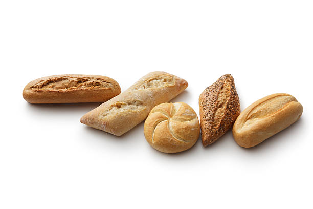 istock Bread: Variety of Buns Isolated on White Background 497548010