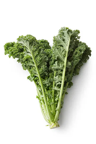 Photo of Vegetables: Kale Isolated on White Background