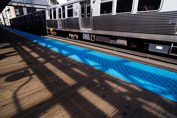 istock Railroad train of Chicago 497548493