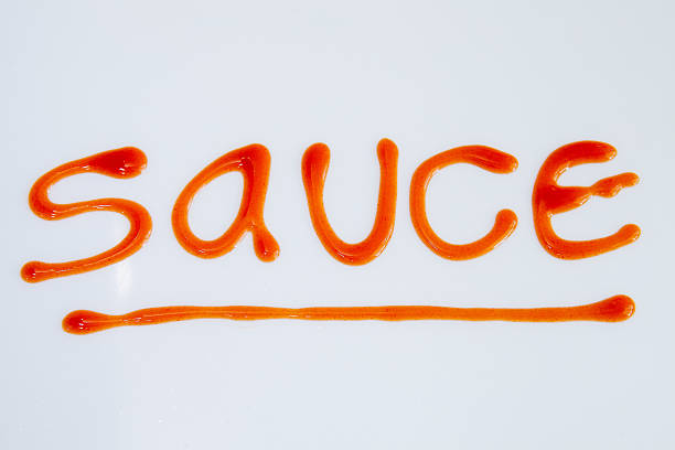 istock Chili sauce written word sauce. 497550111