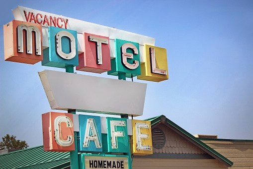 Retro motel sign.