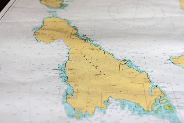 istock Close up of a fishing map 497562974