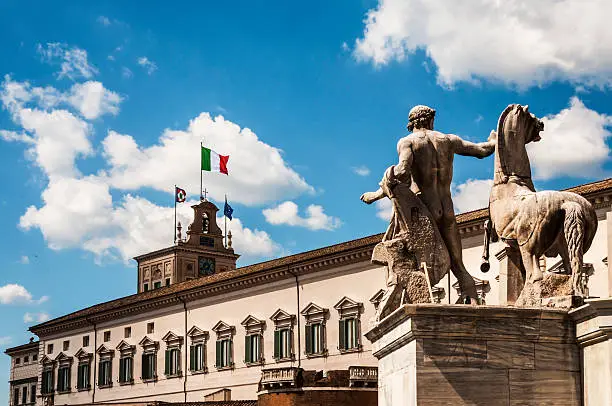 view of the Quirinale building in Rome. Italy