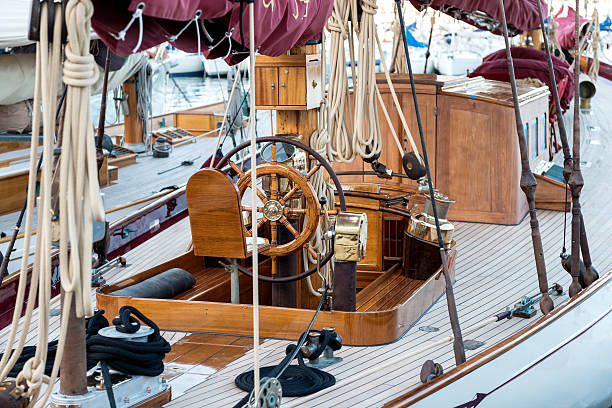 istock Steering Wheel on Sailboat 497564907