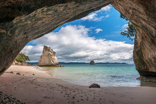 Cave, Rock Hole, Bay of Islands, North Island New Zealand