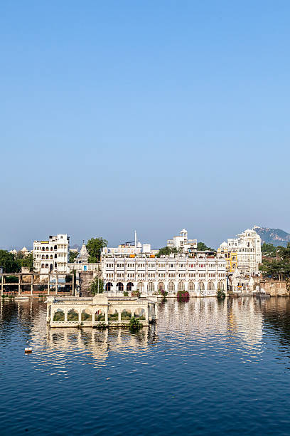 Beautiful building on the Lake in Udaipur, India Beautiful building on the Lake in Udaipur, India udaipur stock pictures, royalty-free photos & images