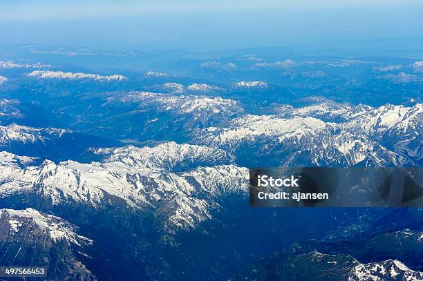 Mont Blanc The Alps Stock Photo - Download Image Now - Aerial View, European Alps, Extreme Terrain