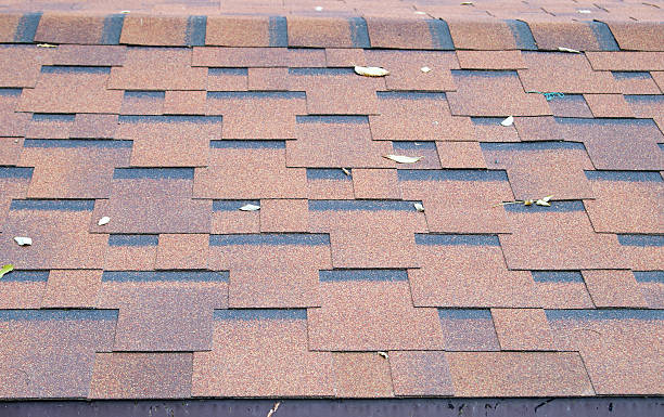 istock View from the roof shingles closeup brown 497566808