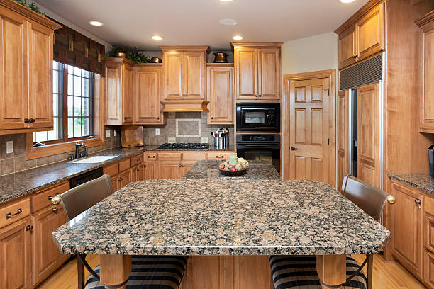 istock Dine-In Kitchen With Hardwood and Granite, Center Island 497568609
