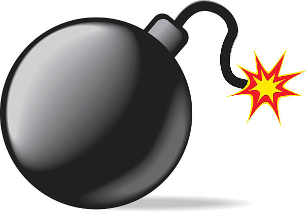 vector bomb worked by adobe illustrator... sabotage icon stock illustrations