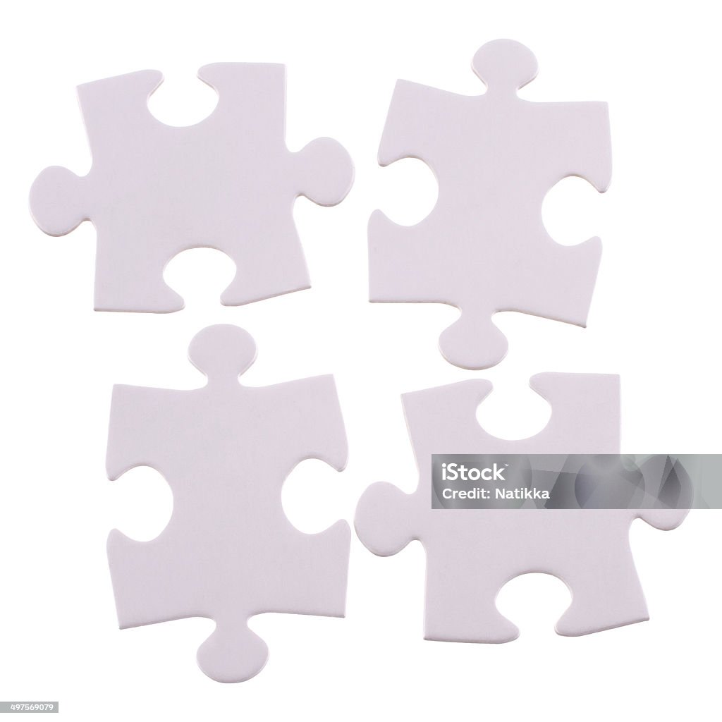 Quattro pezzi di Puzzle - Foto stock royalty-free di Affari