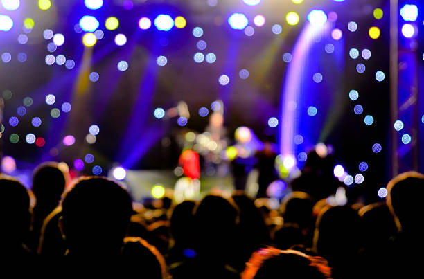 istock Concert crowd with a lens flare 497569837