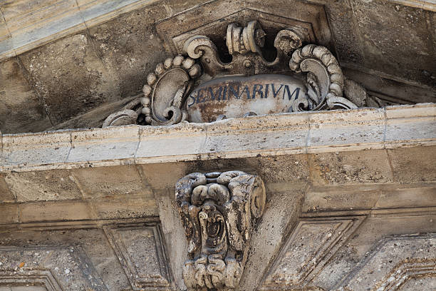 istock carved Latin inscription 497570203