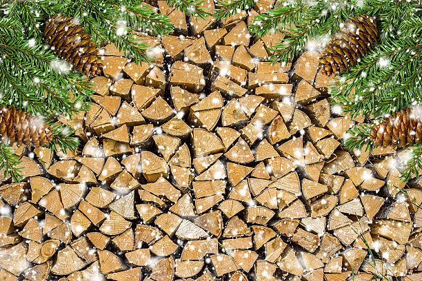 istock Christmas background with a texture of wood 497572168