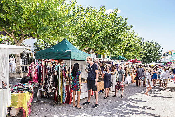 hippy market stock photo