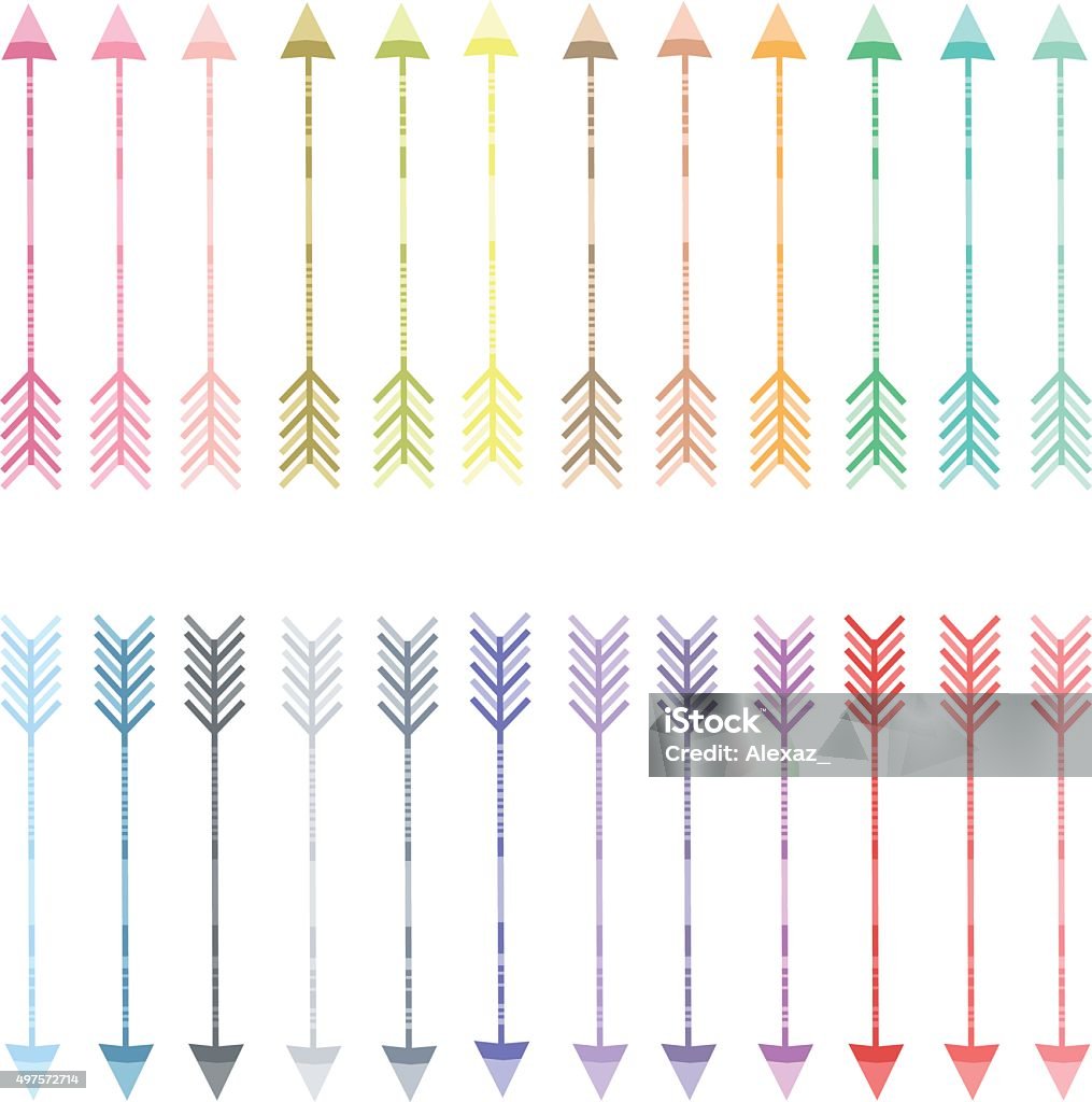 Colorful Arrow set The vector for Colorful Arrow set 2015 stock vector