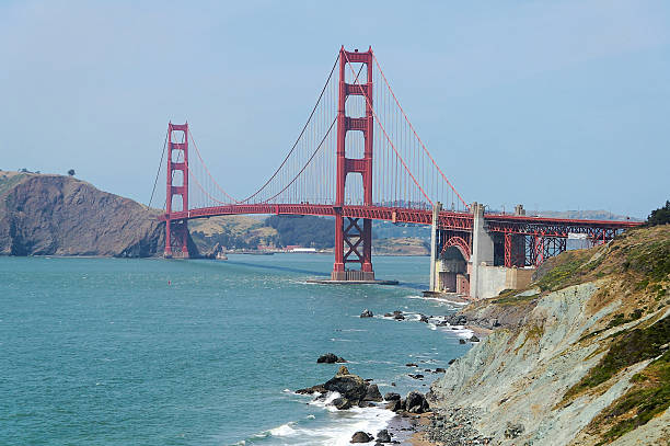 istock panorama view  golden gate bridge san francisco california USA 497573100