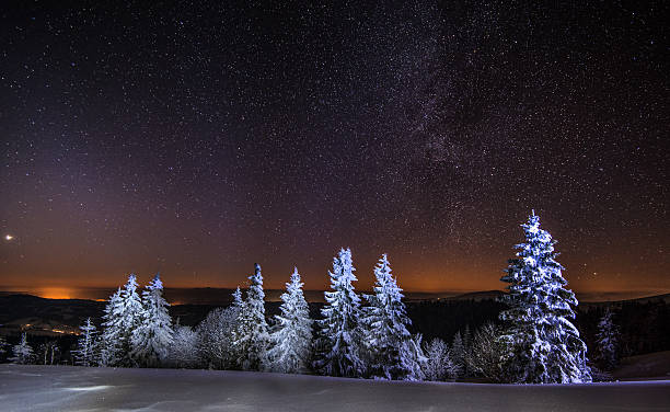 istock Night in the snowy mountains 497573744