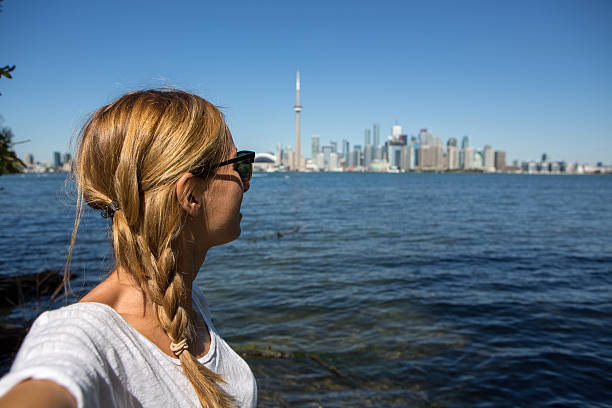 istock Tourist in Toronto taking personal perspective selfie portrait 497574554