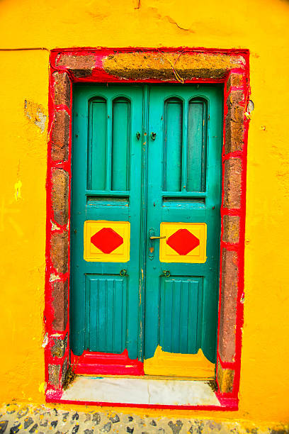 istock Colorful Door in Santorini 497575178