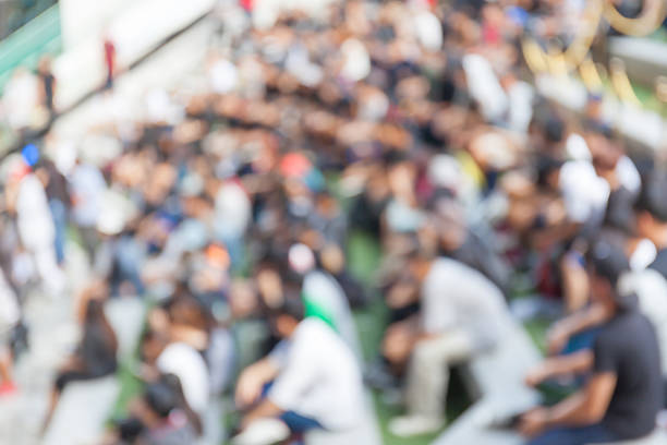 istock Abstract blurred background of crowd people in b-boy breakdances 497575688
