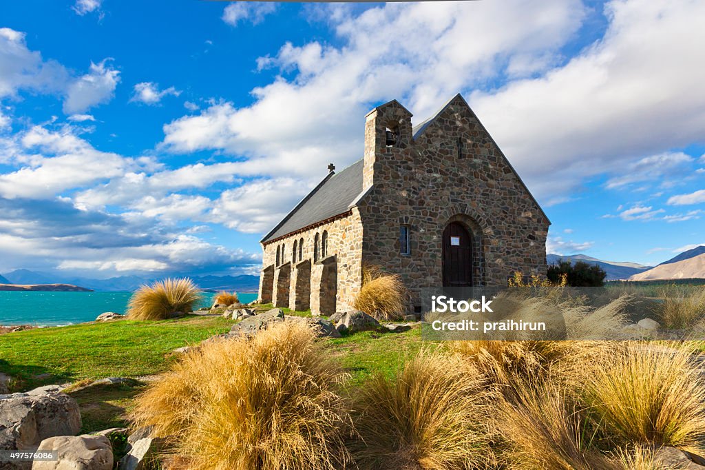 Church of the Good Shepherd Church of the Good Shepherd, Lake Tekapo, New Zealand 2015 Stock Photo