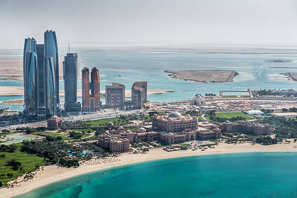 istock Abu Dhabi area viewed from the helicopter 497576370