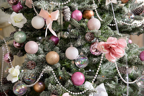 istock New Year's and Christmas interior in pink color 497578464