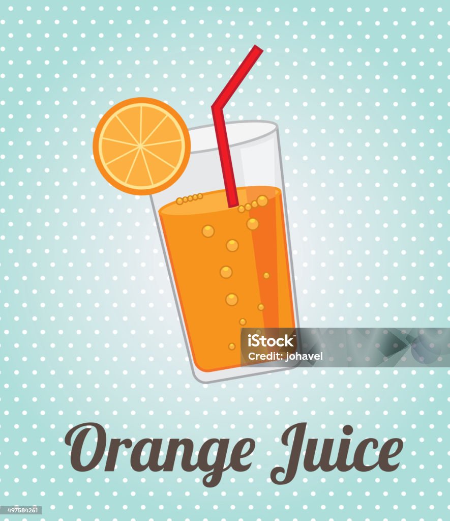 orange juice orange juice over dotted background vector illustration Circle stock vector