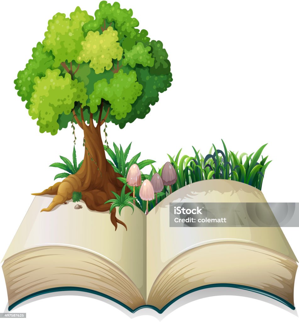 Một Cuốn Sách Mở Với Một Cái Cây Hình minh họa Sẵn có - Tải xuống ...