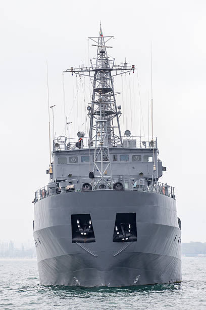 istock military ship at Black sea 497596299