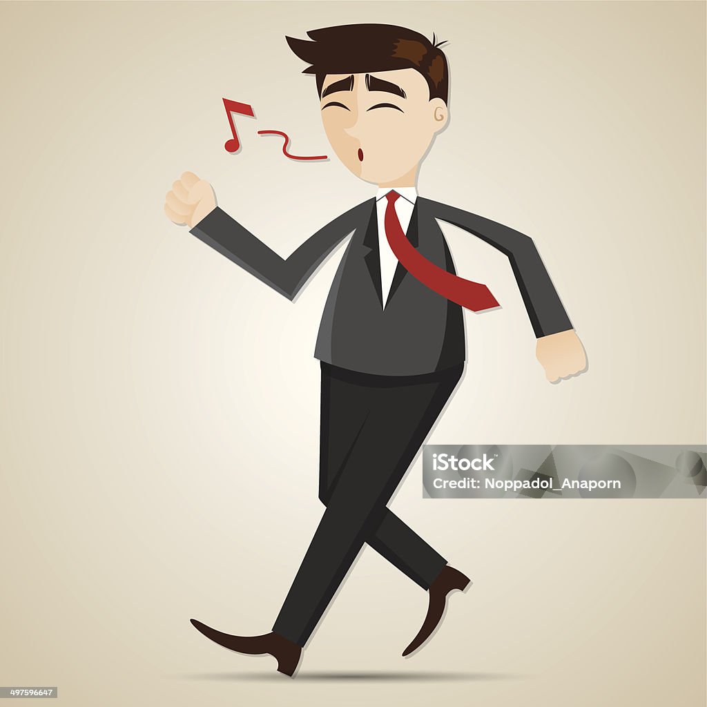 Cartoon Happy Businessman Walking And Whistler Stock Illustration -  Download Image Now - Adult, Business, Business Person - iStock