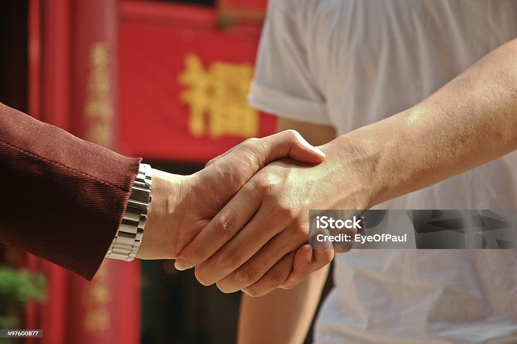 Acordo alcançado entre ricos e pobres na China - Royalty-free Abanar Foto de stock