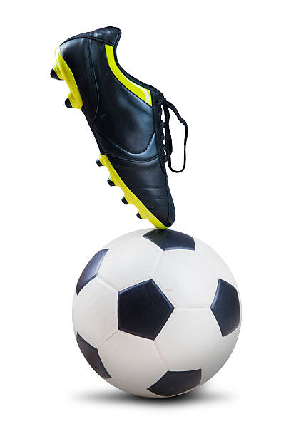 istock Shoe and soccer ball isolated 497601069